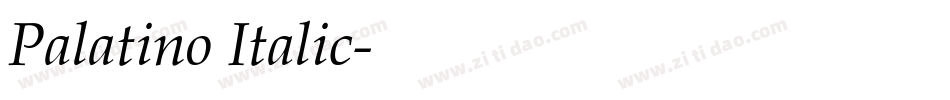 Palatino Italic字体转换